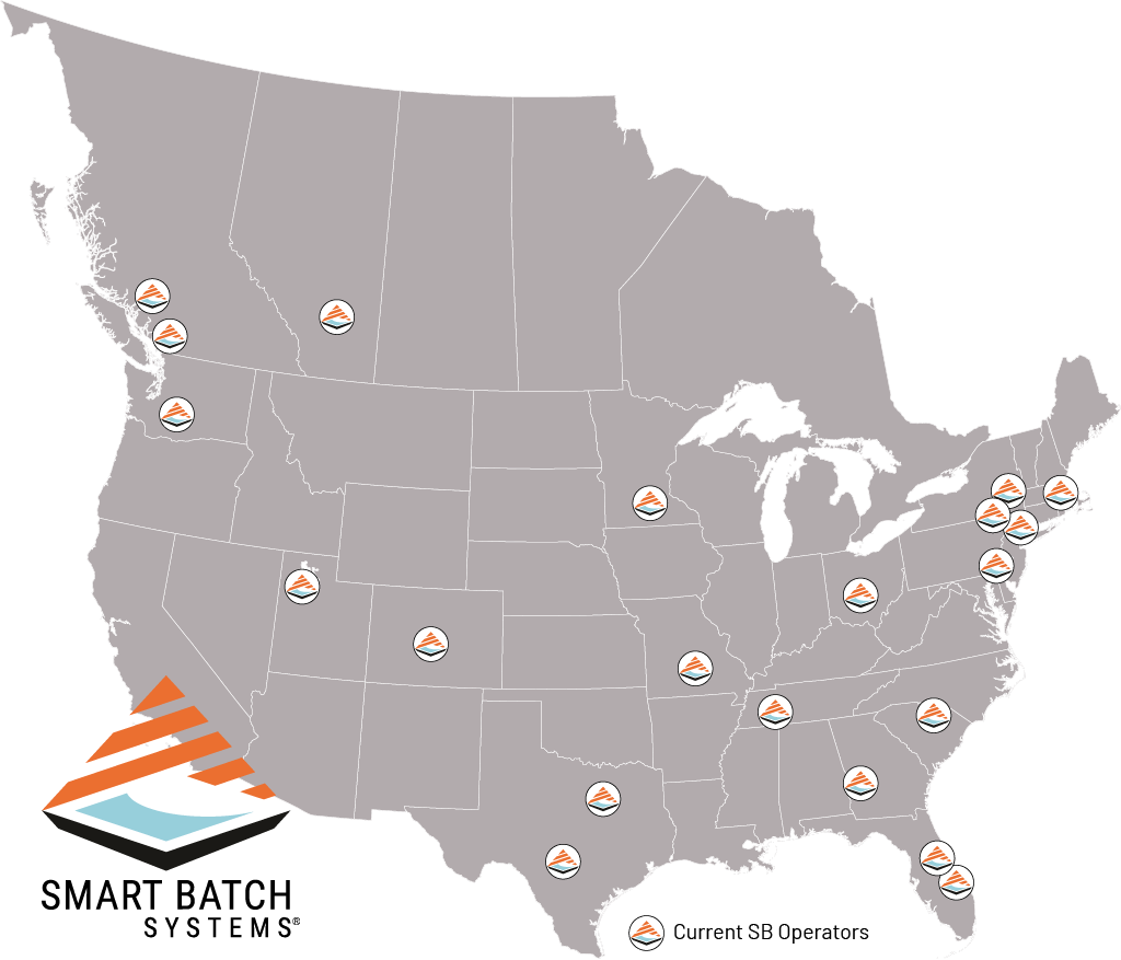 Map of operator locations